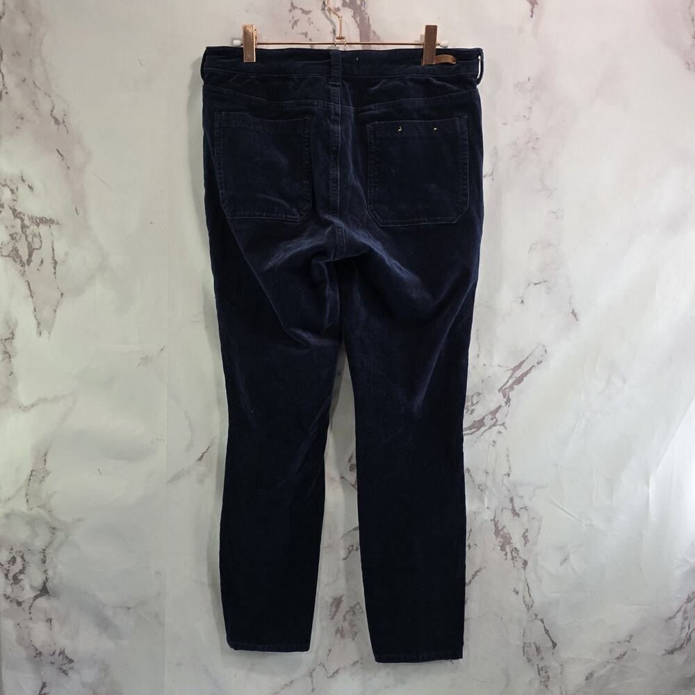 Pilcro Pants Womens 30 Navy Blue Corduroy High Rise Skinny Crop Anthropologie
